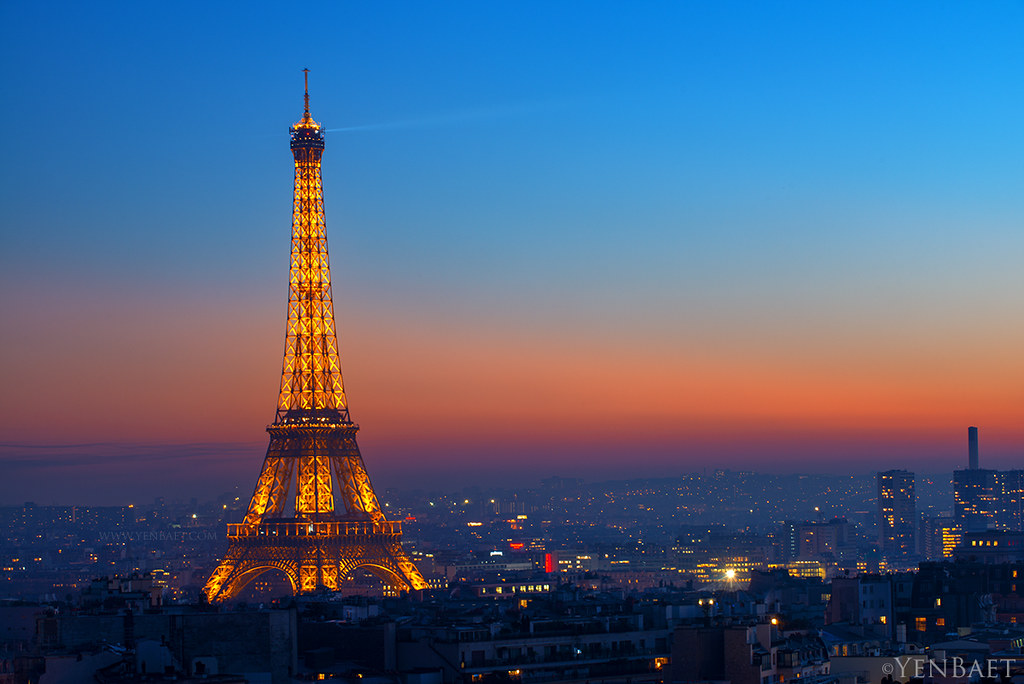 Paris - Eiffel Tower at Sunset | Eiffel Tower - Paris, Franc… | Flickr