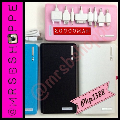 Powerbank 20000mah  SMS/Viber/iMessage: 09399040086  E-mail/Google Hangout: mrsbshoppe@gmail.com  Payment Methods: BPI, BDO,  Smart Money Padala (+Php5)  Couriers:  LBC/Xend   #mrsbshoppe #makaticity #manila #igersmakati #manila #igersmanila  #powerbank # | by mrsbshoppe
