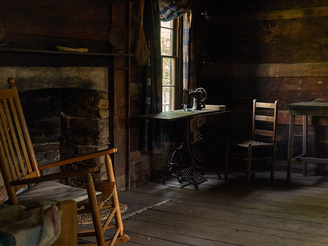 Old times.  Settlers cabin. Great Smoky Mountains - Explored