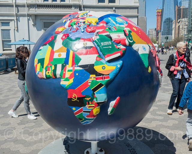 Unity is Strength Cool Globe Sculpture by Muriel Napoli, Battery Park, New York City