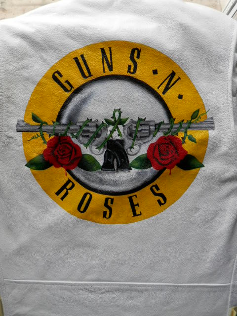 Custom painted Axl Rose Guns n' Roses leather jacket