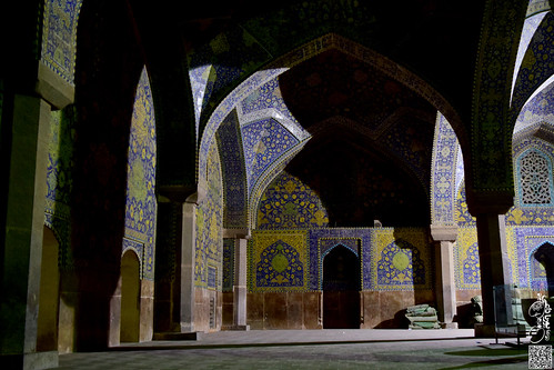 iran architecture arch architecht architectural architectual persian blue city urban old antique art column view perspective shadow
