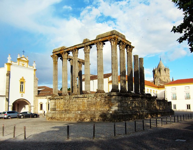 The Roman Temple of Evora, also known as the Temple of Diana - Evora, Portugal