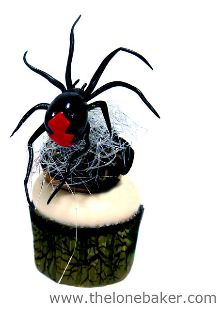 Redback Spider Halloween Cupcake