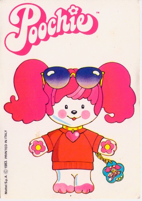 POOCHIE 1983 Mattel italy - sticker - adesiva