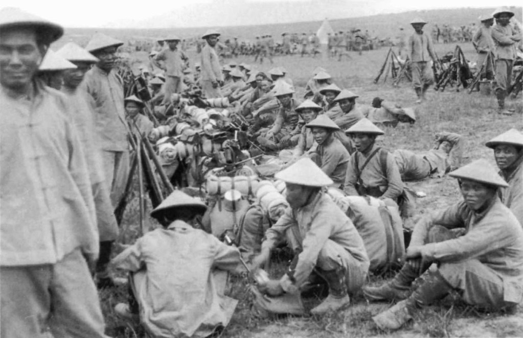 French colonial marines from Annam in Indochina near Ypres in 1916.