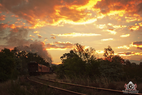 steam train victorian goldfields railway locomotive colonial vgr preservation heritage vintage sunset photoshop