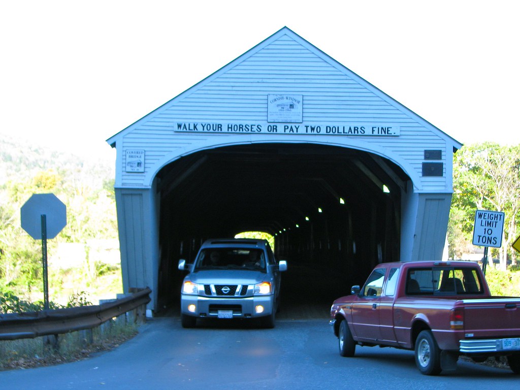 Drive through a covered bridge. Photo by howderfamily.com; (CC BY-NC-SA 2.0)