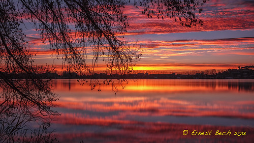 Reflexos by Ernest Bech, longexposure sky lake water clouds sunrise canon landscape lago lights cel panoramic highlights giro