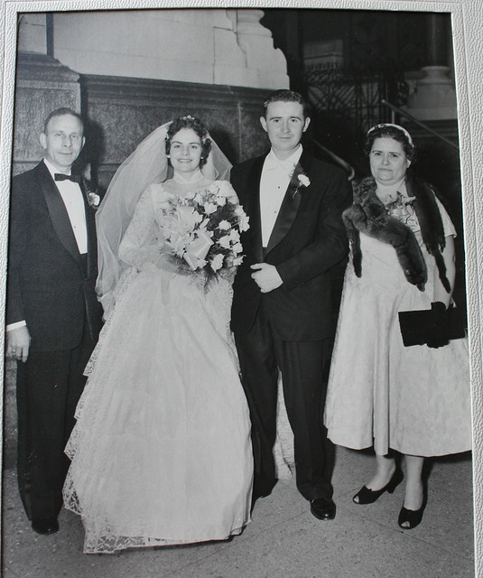 Mom & Dad Wedding 1956 (with Nanny & Pop)