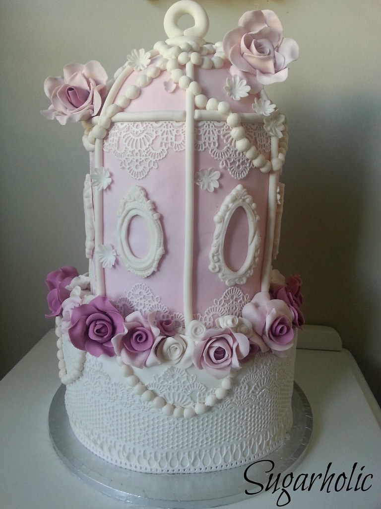 Vintage Bird Cage Cake with sugar lace | Angela Wright | Flickr