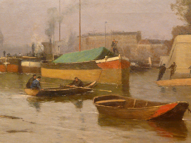 SENECHAL DE KERDEORET (le) Edouard,1896 - Crue de la Seine aux abords du Canal St-Martin (Carnavalet) - Detail 09