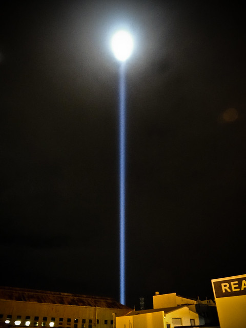 Ryoji Ikeda's Spectra light tower #1 (from the Corner of Elizabeth and Melville Streets)
