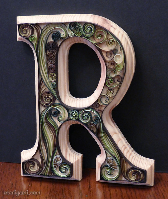 Quilled Letter R