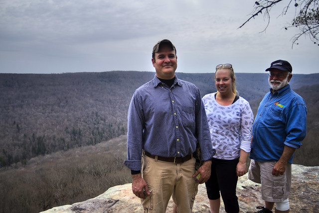 Erik Guimaraes, Jeanne Fitch, Stephen Bryant, Stone Door Overlook, South Cumberland State Park, Grundy County, Tennessee