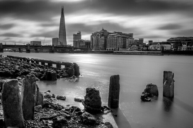 The Shard at   low tide