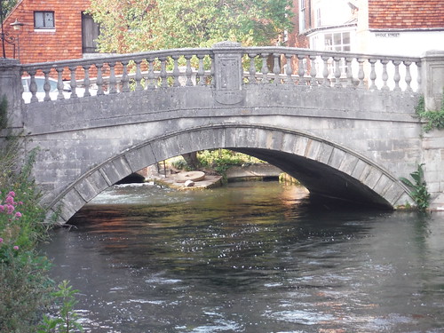 City Bridge with Mill beyond it SWC Walk 15 : Winchester Circular