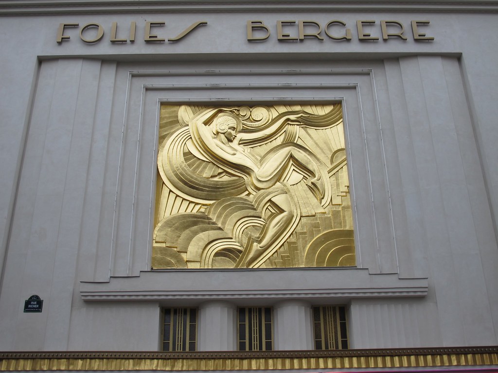 Grand Bas-relief Art Déco Argenté - Folies Bergère D'après Maurice Picaud - 48x47cm Neuf