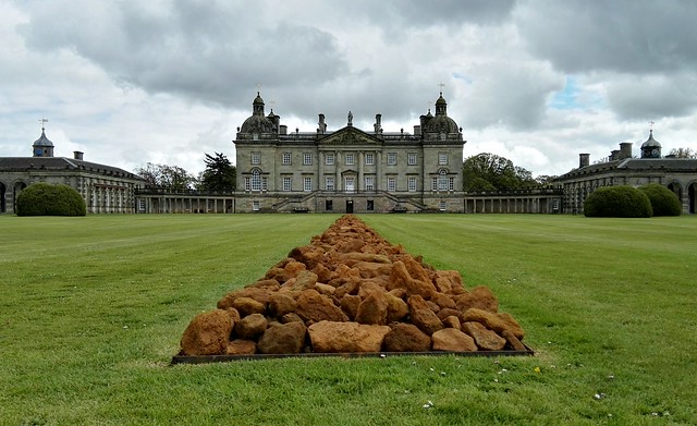 Richard Long's sculpture on the lawn at Houghton Hall's EARTH SKY exhibition
