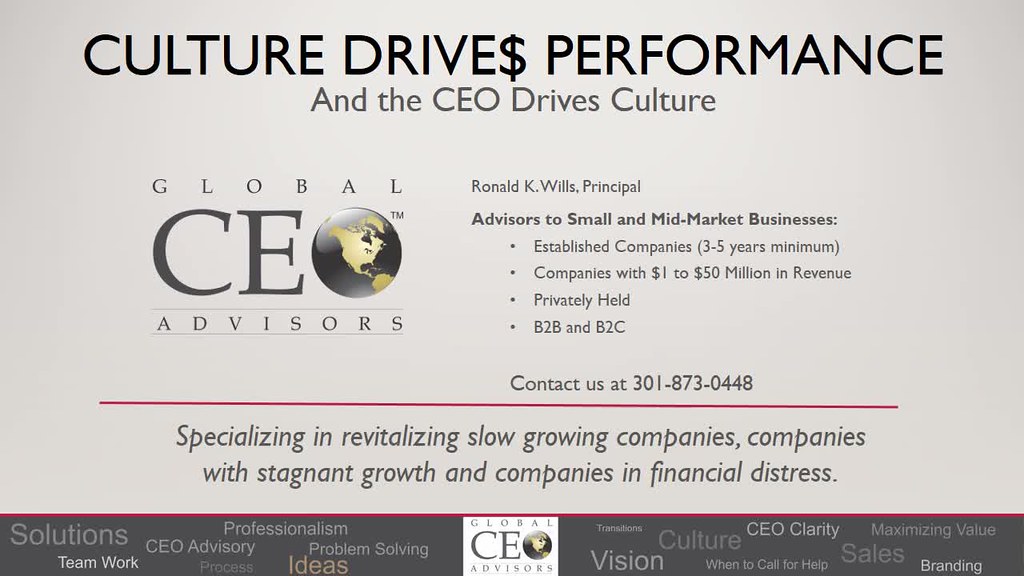 GlobalCEO Culture Drives Performance