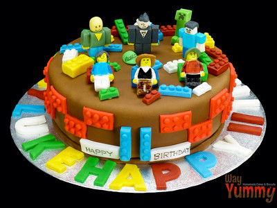 Lego meets Minecraft meets Roblox Cake