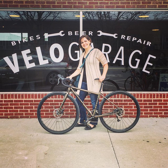 Bam! Bike sale #2 for the #velogaragekc #grandopening ! Congrats Michele and enjoy your @salsacycles Vaya!