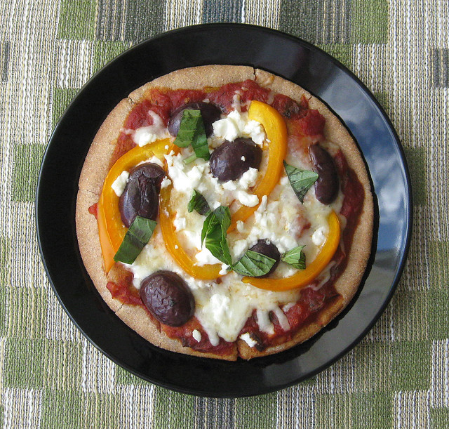 Roasted Vegetable Pita Pizza