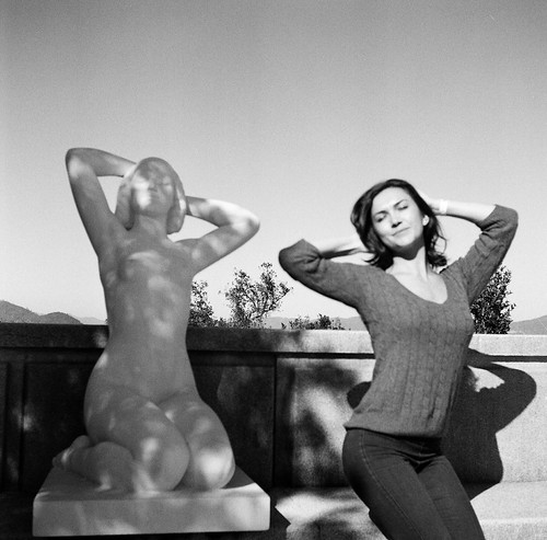 14-01-19 - lubitel - hearst castle meg and statue | by cwoodruffcoates