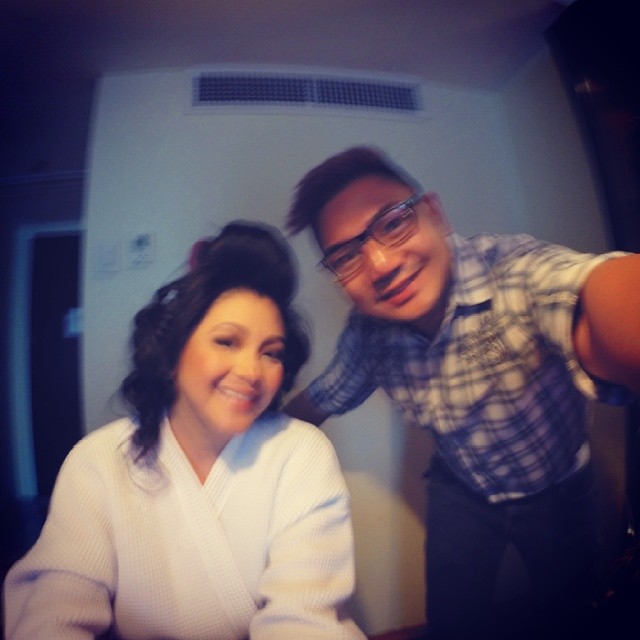 its blurry!! It would just show my excitement to be with THE Regine Velasquez... #thankful #happy