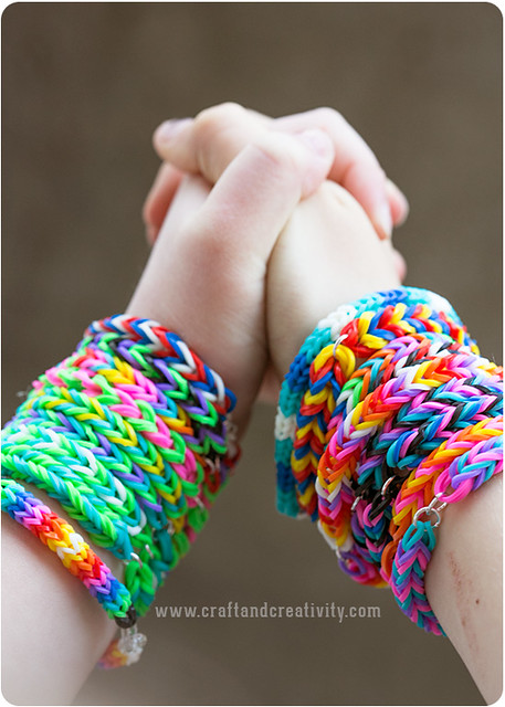 Rubber band bracelets, Blogged here: craftandcreativity.com…