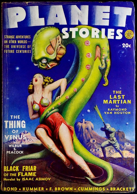 Planet Stories Vol. 1, No. 10 (Spring 1942).  Cover by Alexander  Leydenfrost