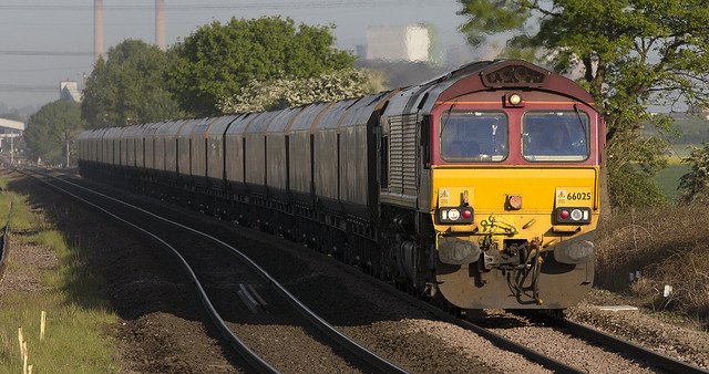 66025 with the 6C19 Redcar - Eggborough P.S.…Whitley Bridge 15th May 2014