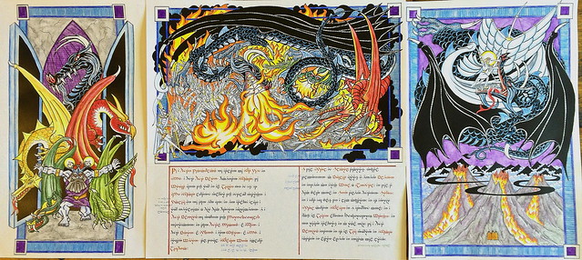 ANCALAGON, WAR OF WRATH illustrations by Tom Loback SOLD $3,950.00