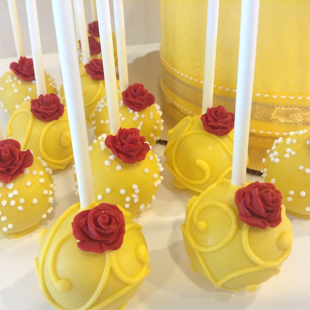 Beauty and the Beast cake pops