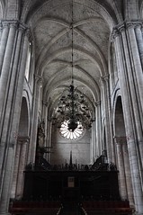 Nef et choeur, cathédrale Santa Maria la Blanca (XIIe, XIIIe), Tudèle, La Ribera, Communauté Forale de Navarre, Espagne.
