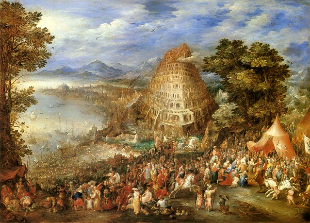 Attribuito a Jan Brueghel il Giovane (1601-1678) - Costruzione della Torre di Babele
