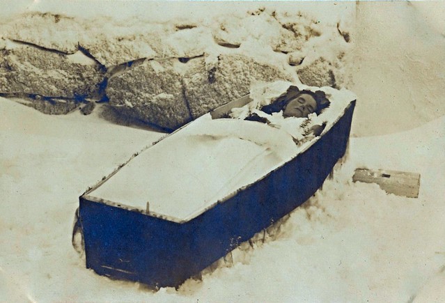 Sorrow and Snow, Albumen Real Photo Postcard, Circa 1905