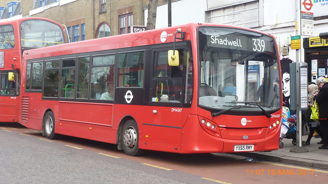 P1490473 DM45117 YX65 RMY at Mile End Station Grove Road Mile End London