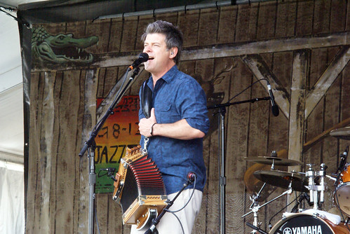 Steve Riley and the Mamou Playboys on the Fais Do Do Stage. Photo by Bill Sasser.