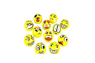 Emoji Mini Balls - Put on a Happy Face: Free Shipping