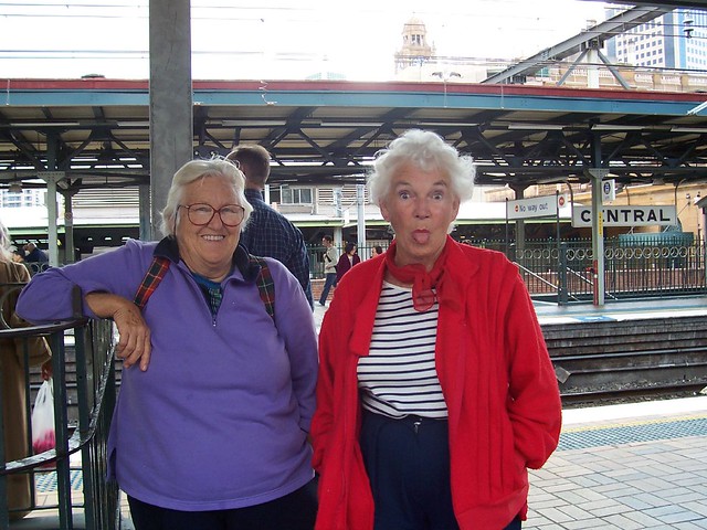 Barbara Hazelgrove (J.P.)  and Phyllis Pitt @ Central Station, Sydney