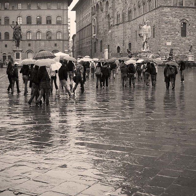 Rita Crane Photography: Rainy Day, Piazza Della Signoria, Florence