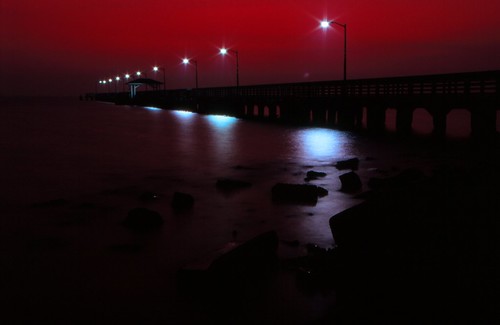 ballast point pier ballastpoint tampa florida sunrise redsky red sky 1997