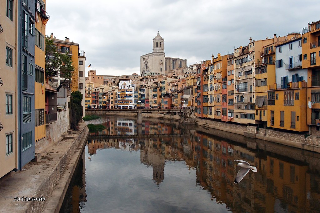 De passeig per Girona . De paseo por Girona.