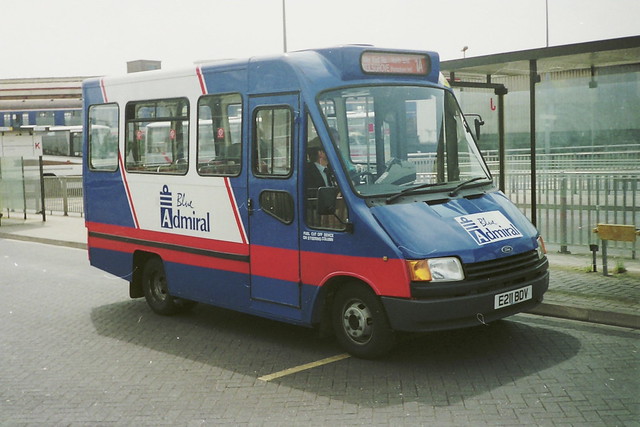 Blue Admiral Ford Transit Minibus E211 BDV - Portsmouth c.1991