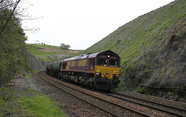 66 065 at Drumlanrig Tunnel, Dumfriesshire. Scotland.
