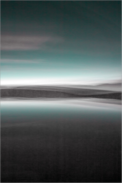 Infrared minimalist abstract landscape.