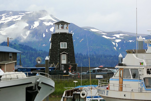 End Of The Road Moody Landscape Homer Lighthouse Homer Spit Kachemak Bay Cook Inlet Kenai Peninsula Alaska North America