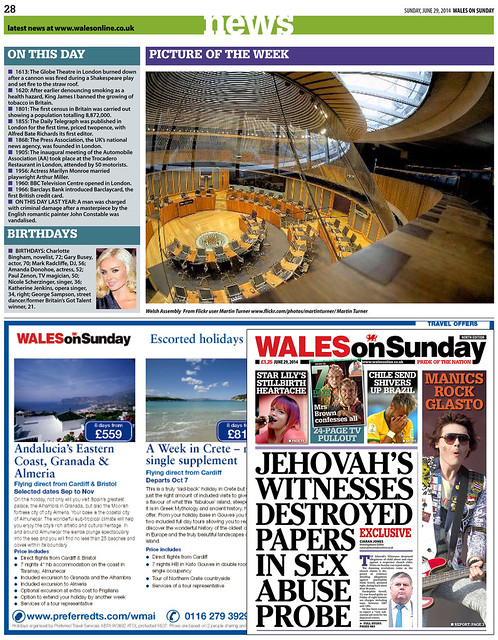 Wales on Sunday - 29th June 2014