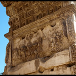 Arch of Titus (detail with the menorah)